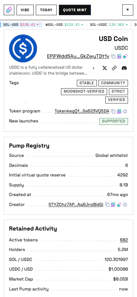 Quote Mint detail page at the 440 by 956 mobile viewport