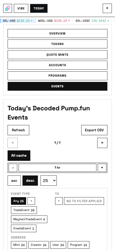 Today Events at the 440 by 956 mobile viewport