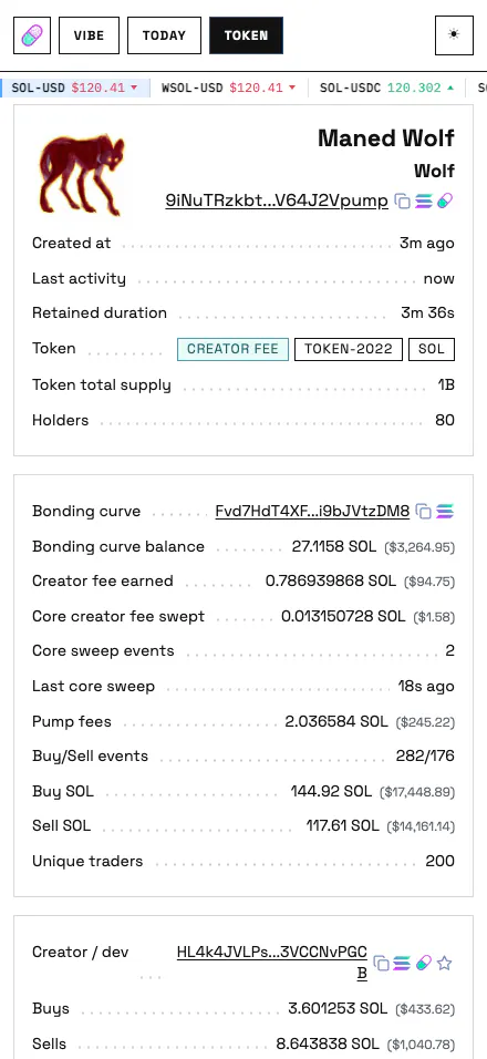 Token Summary at the 440 by 956 mobile viewport