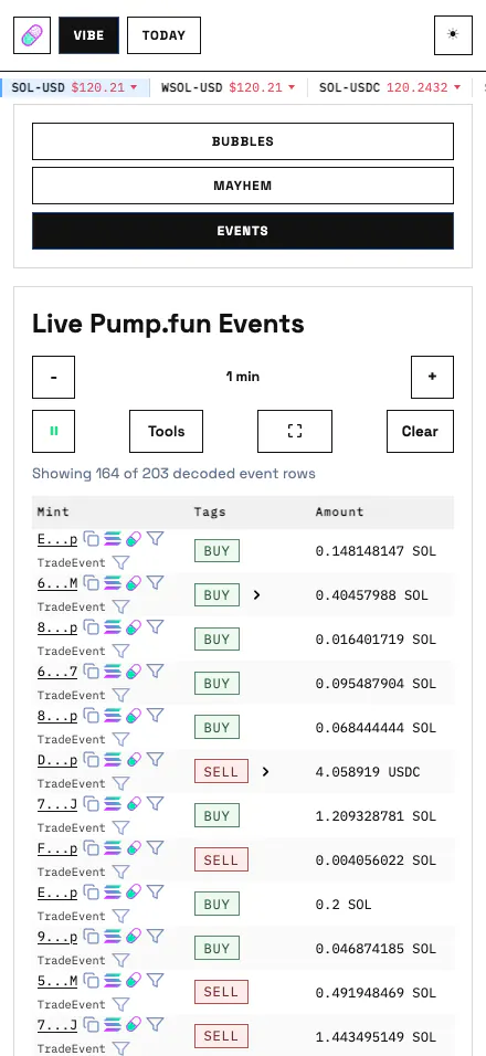 Vibe Events at the 440 by 956 mobile viewport